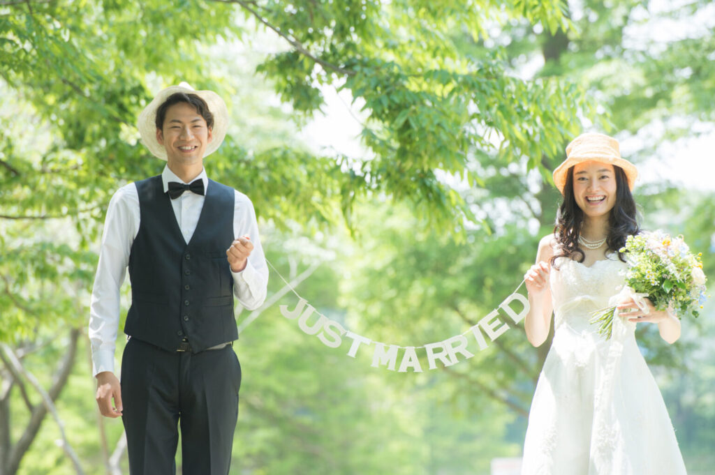 結婚の記念写真