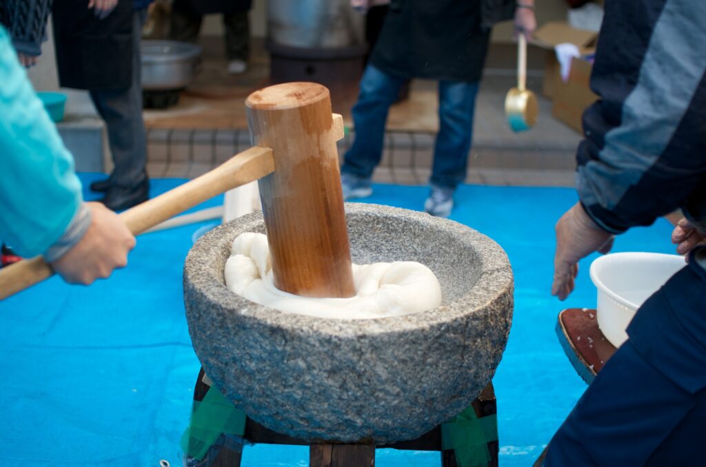 餅つきの様子