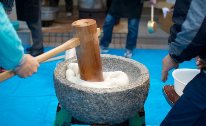 餅つきの様子