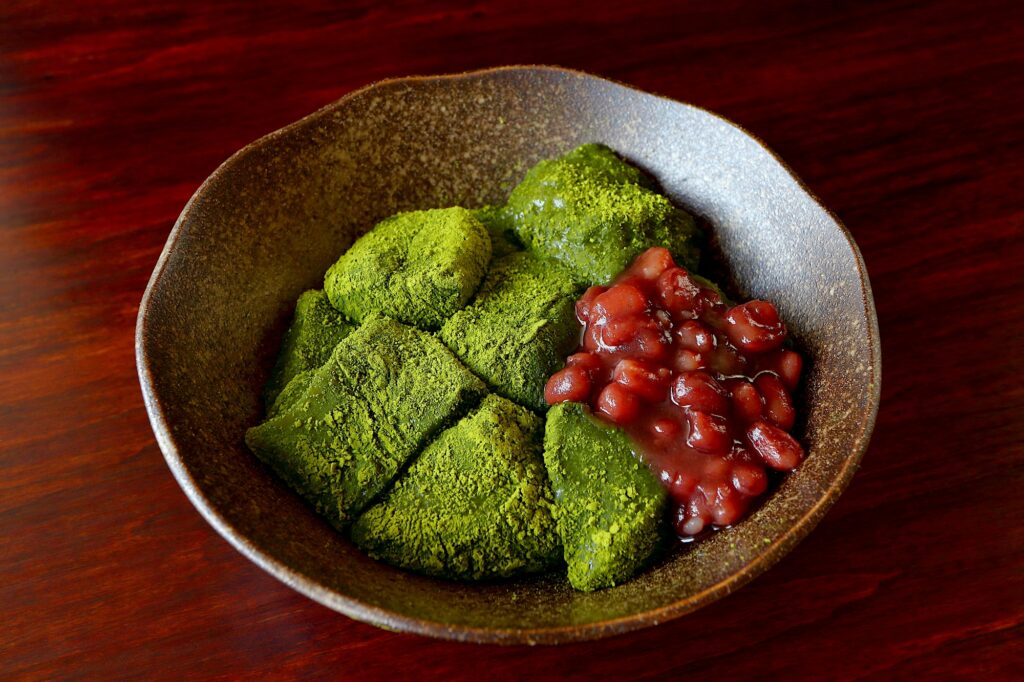 抹茶餅とつぶあん