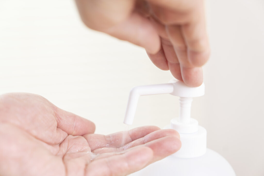 手の消毒